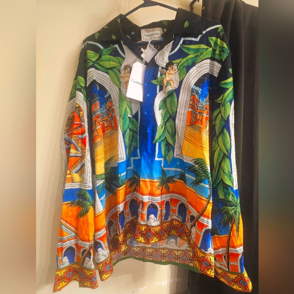 Casablanca Maison D'ete Silk Shirt XL